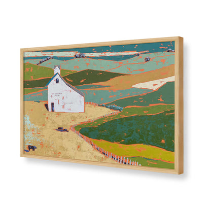 [Color:American Maple], Picture of art in a American Maple frame of the corner