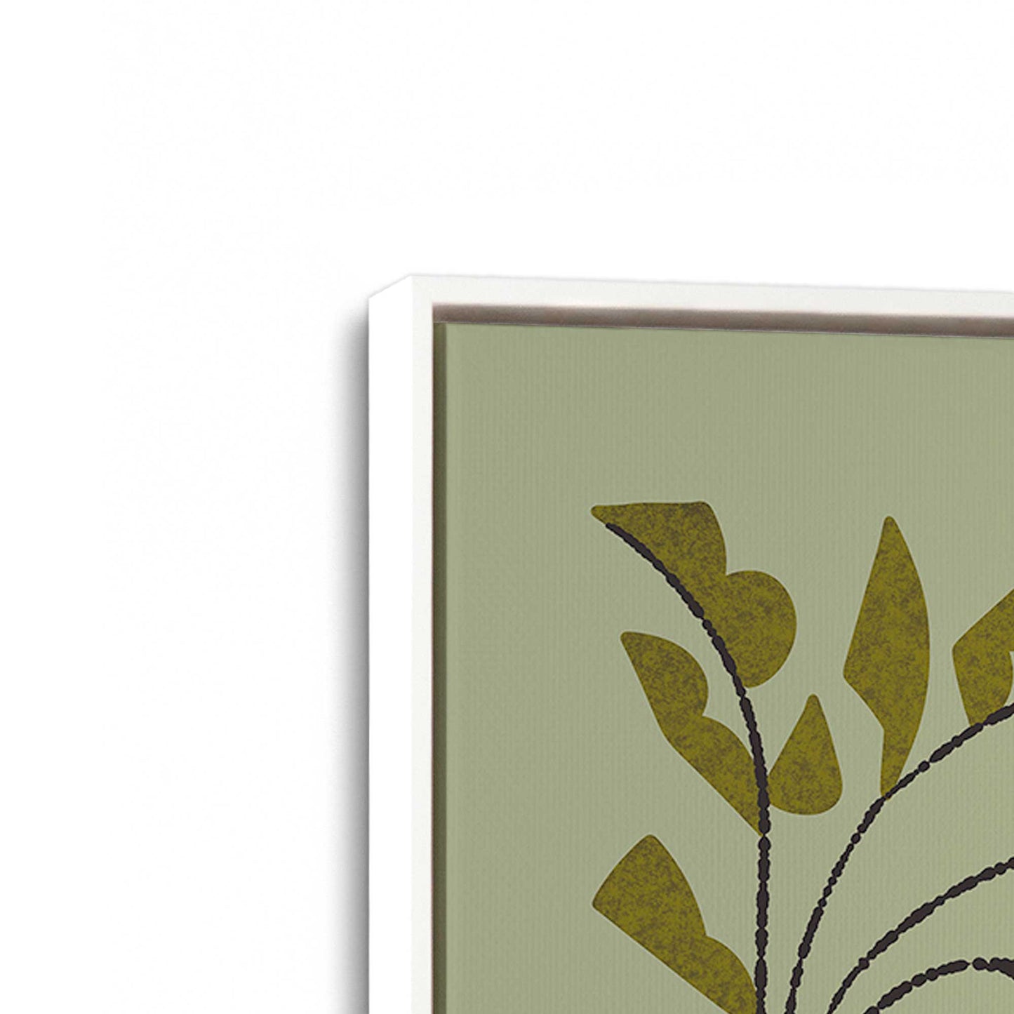 [Color:Opaque White], Picture of art in a White frame at an angle