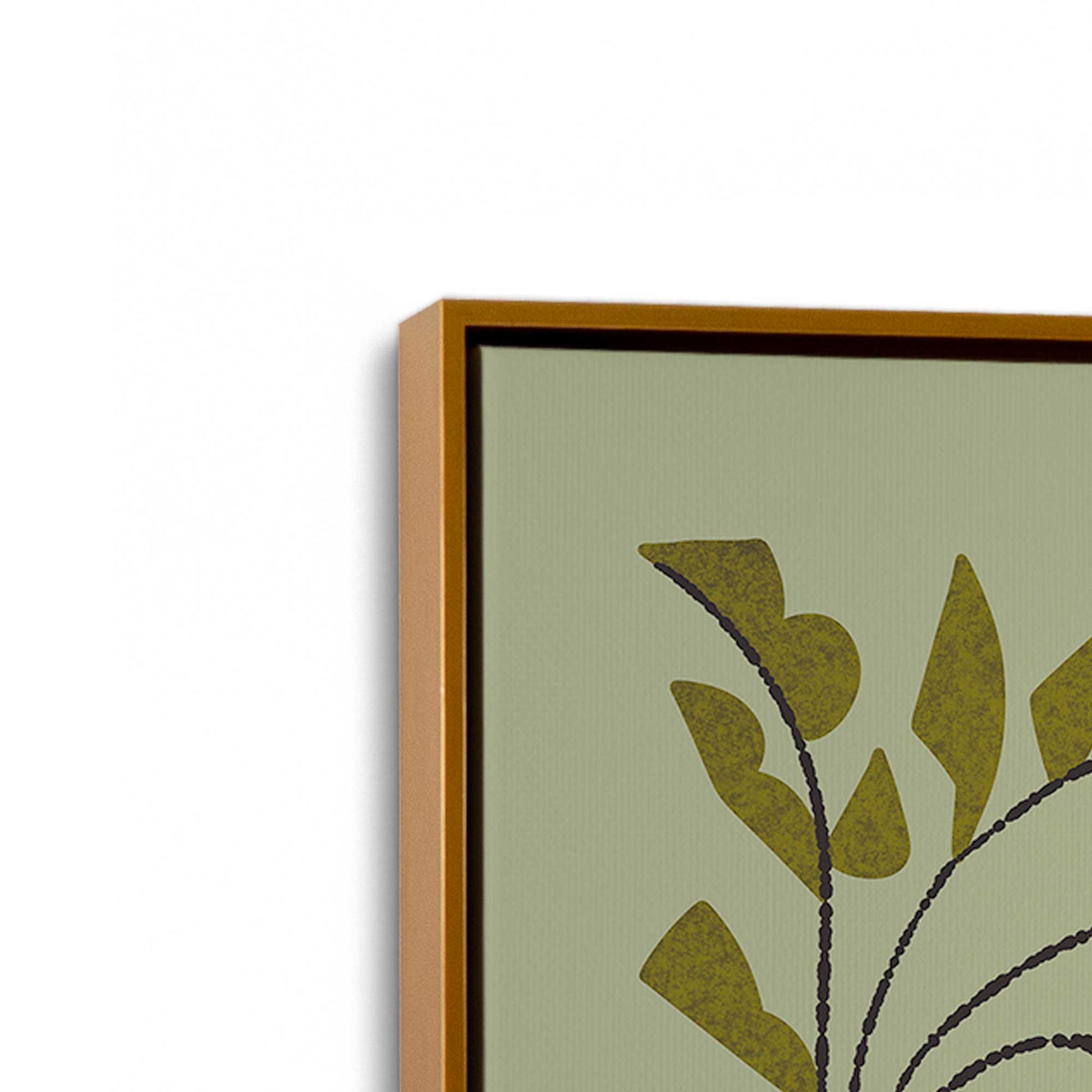 [Color:Polished Gold], Picture of art in a Polished Gold frame at an angle