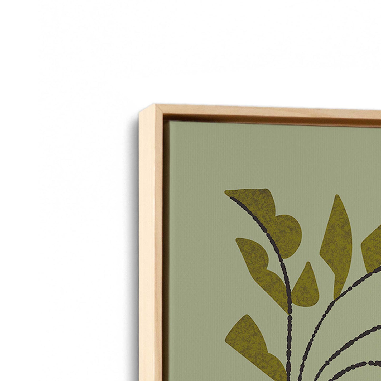 [Color:American Maple], Picture of art in a American Maple frame at an angle