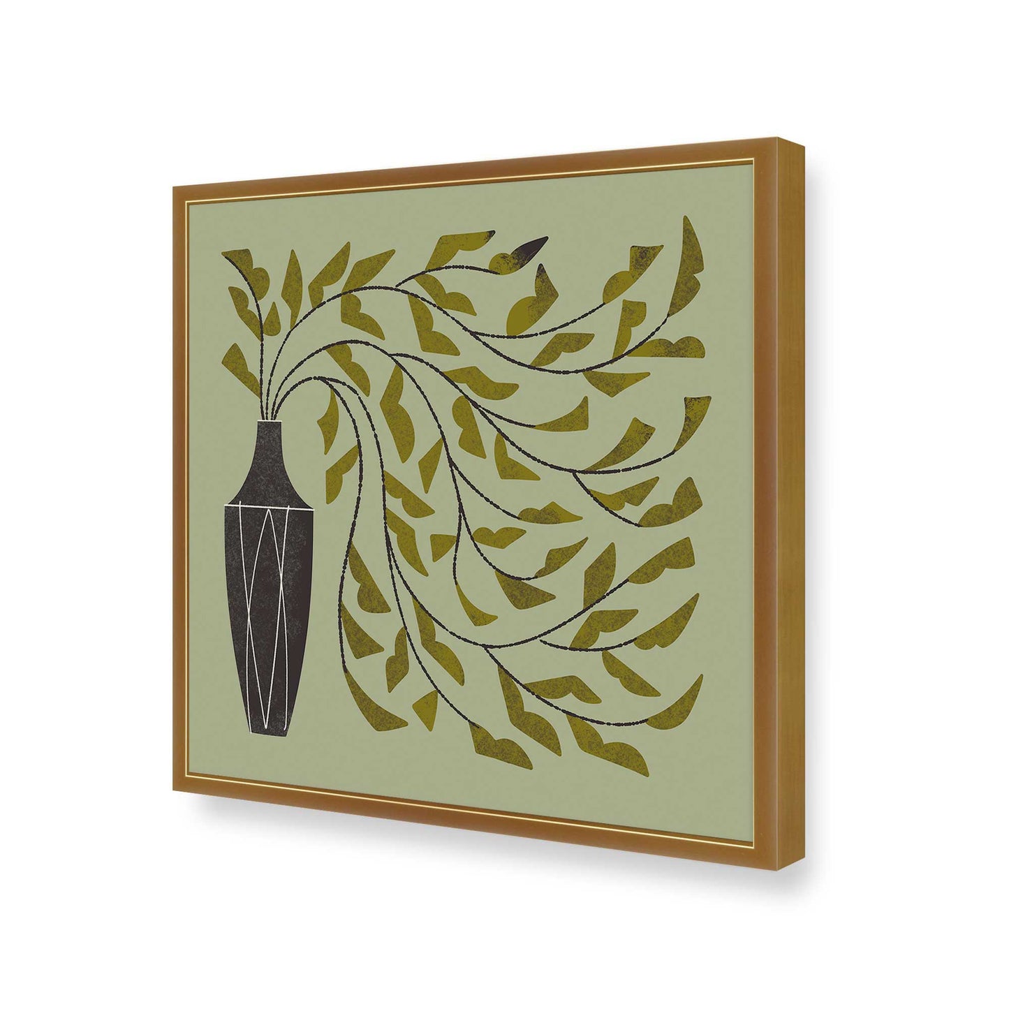 [Color:Polished Gold], Picture of art in a Polished Gold frame of the corner