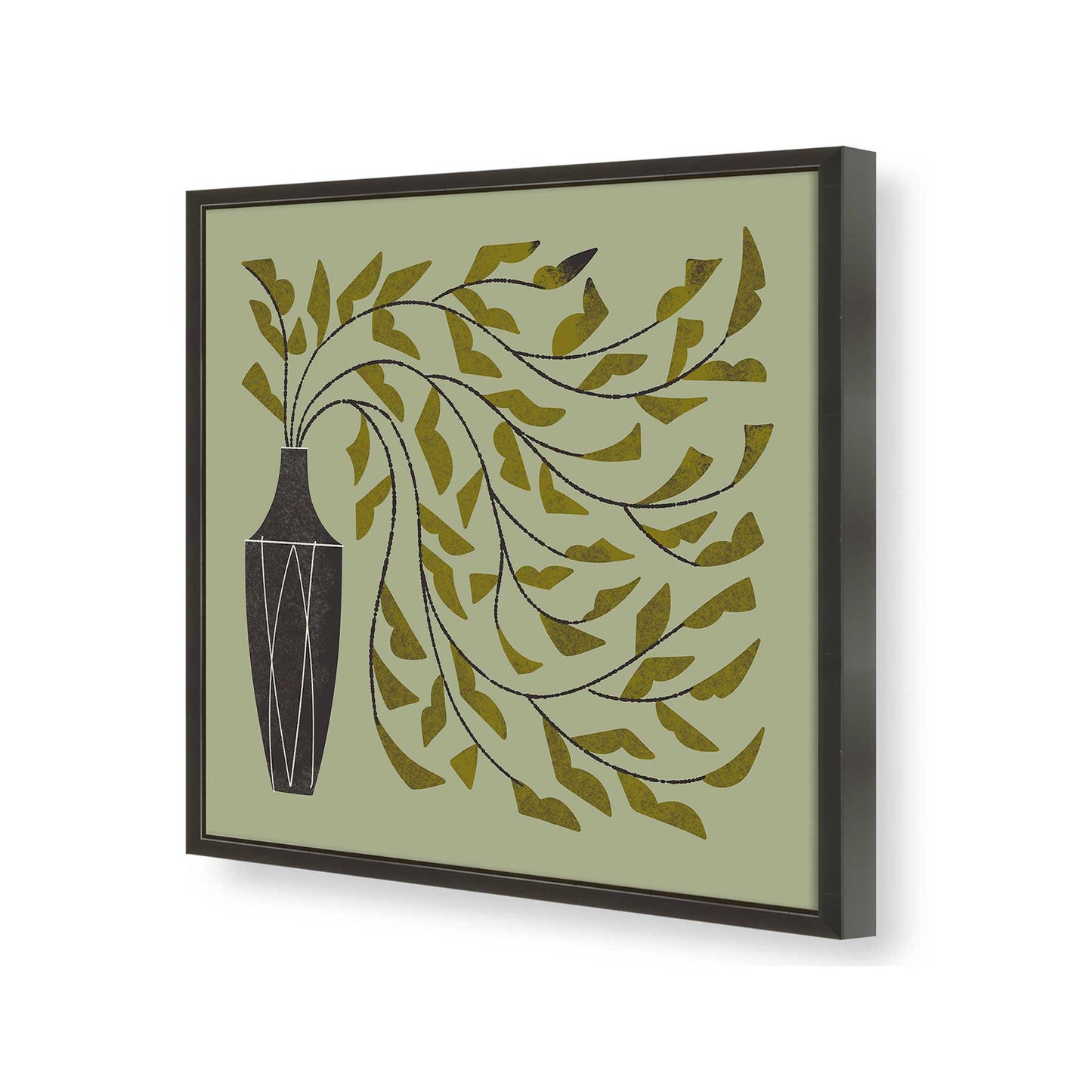 [Color:Satin Black], Picture of art in a Satin Black frame of the corner