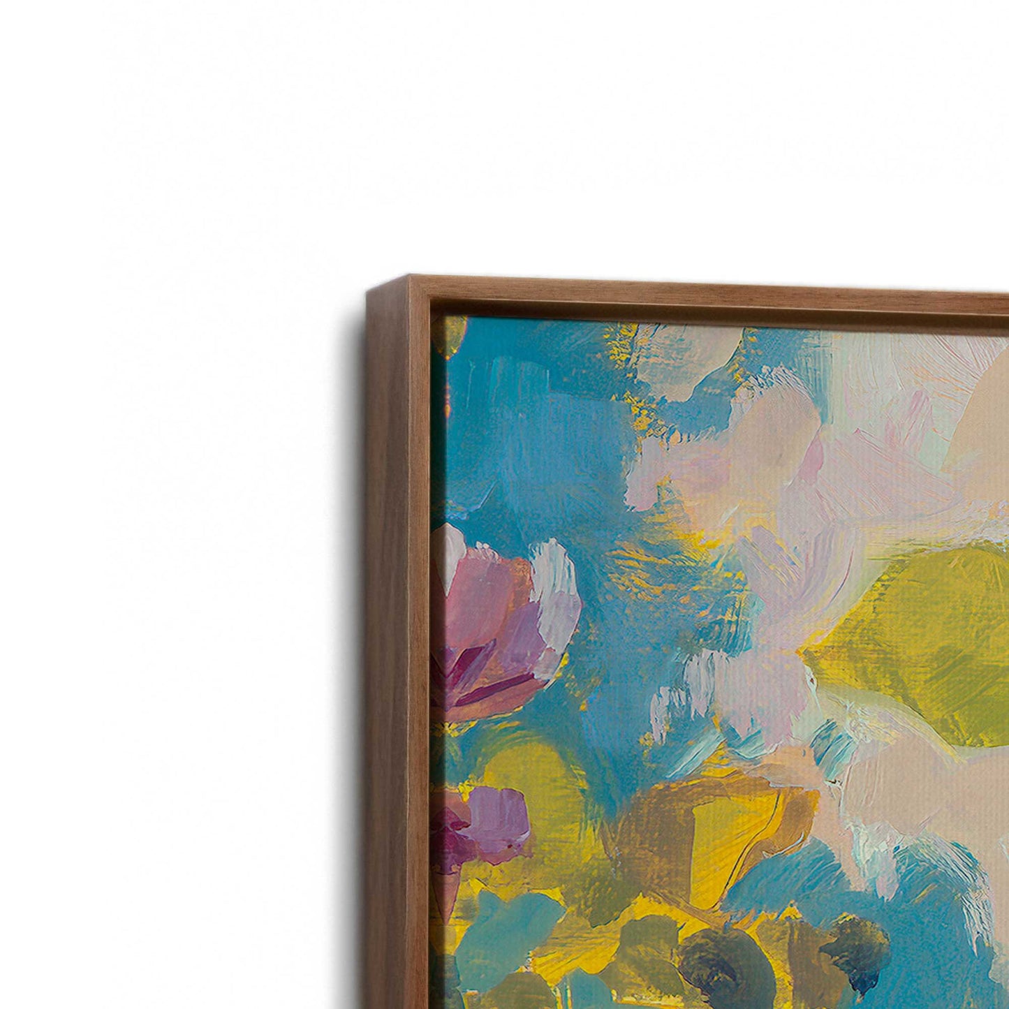 [Color:Walnut], Picture of art in a Walnut frame at an angle