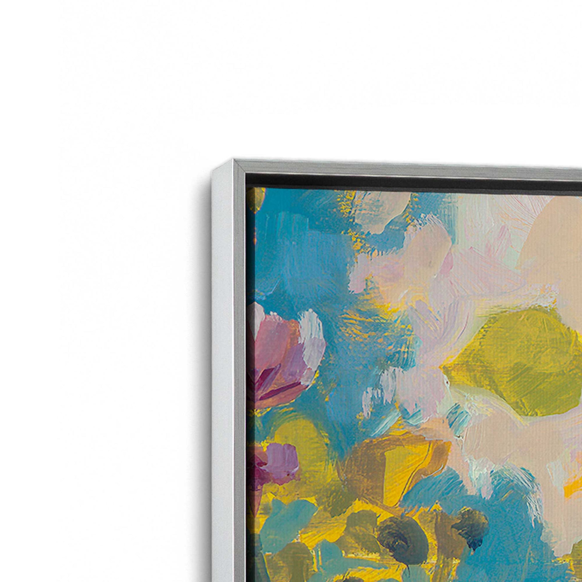 [Color:Polished Chrome], Picture of art in a Polished Chrome frame at an angle