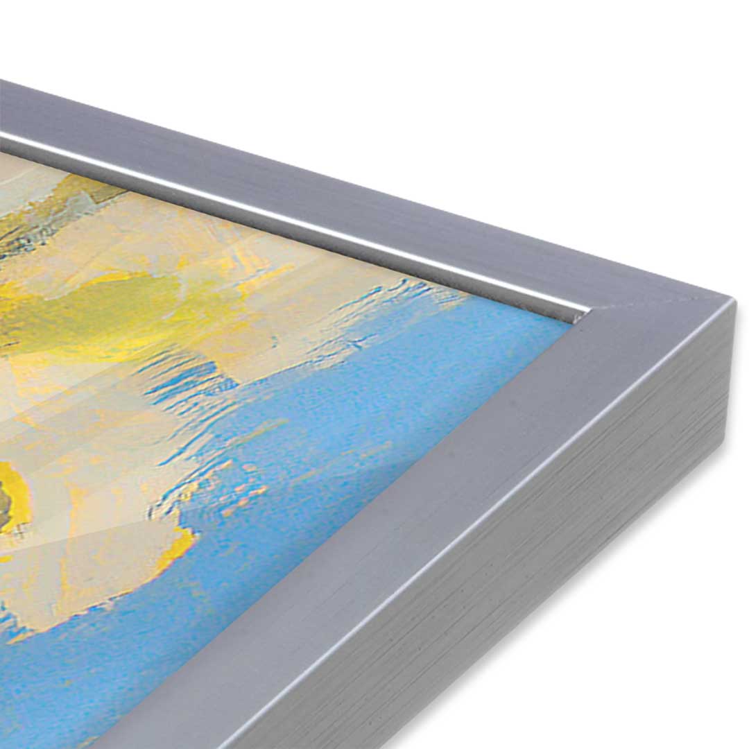 [Color:Polished Chrome], Picture of art in a Polished Chrome frame at an angle