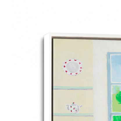 [Color:Opaque White], Picture of art in a White frame at an angle