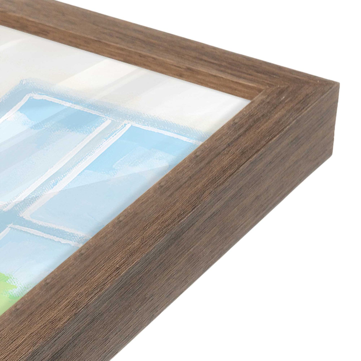 [Color:Walnut], Picture of art in a Walnut frame at an angle