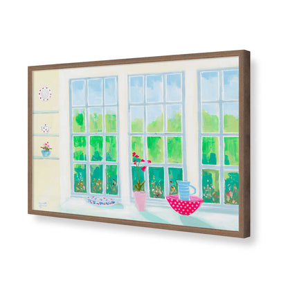 [Color:Walnut], Picture of art in a Walnut frame of the corner