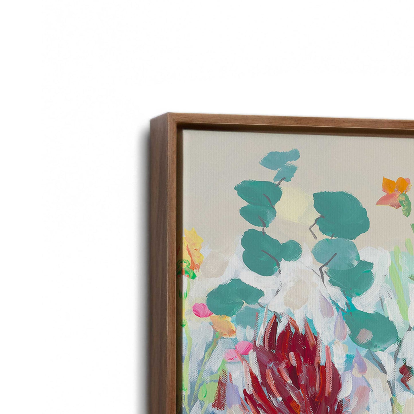 [Color:Walnut], Picture of art in a Walnut frame at an angle