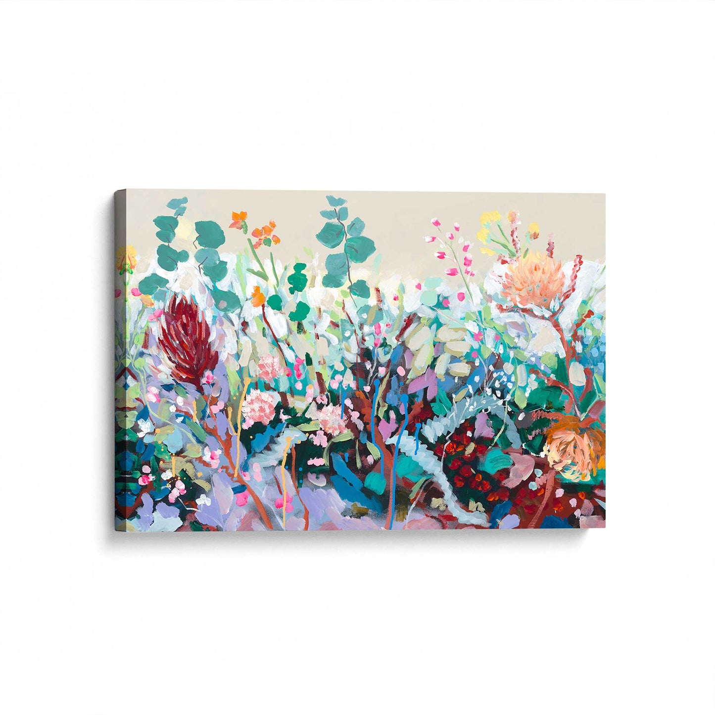 [Color:Stretched Canvas], Picture of art at an angle