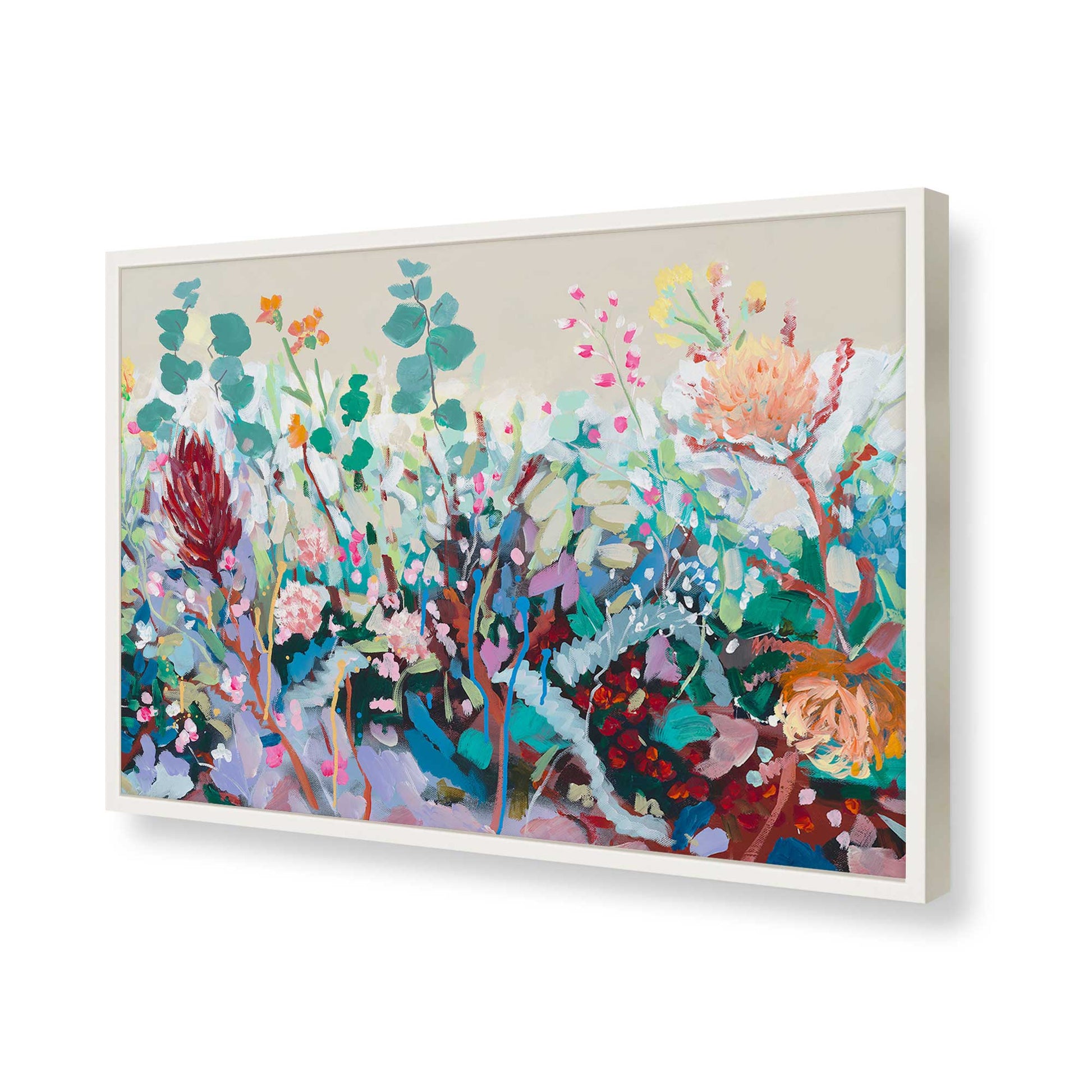 [Color:Opaque White], Picture of art in a Opaque White frame of the corner
