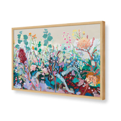 [Color:American Maple], Picture of art in a American Maple frame of the corner