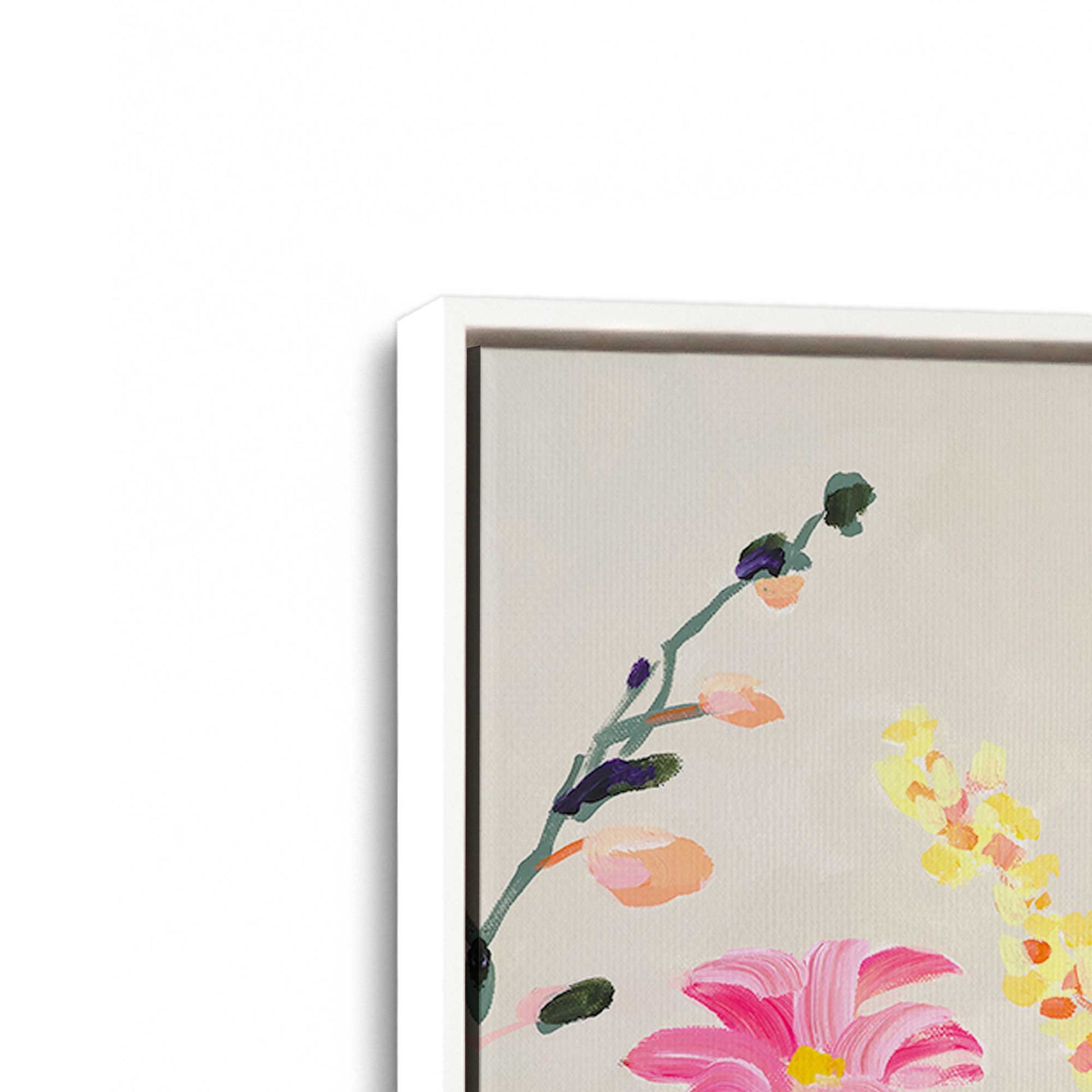 [Color:Opaque White], Picture of art in a White frame at an angle