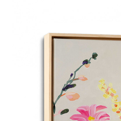 [Color:American Maple], Picture of art in a American Maple frame at an angle