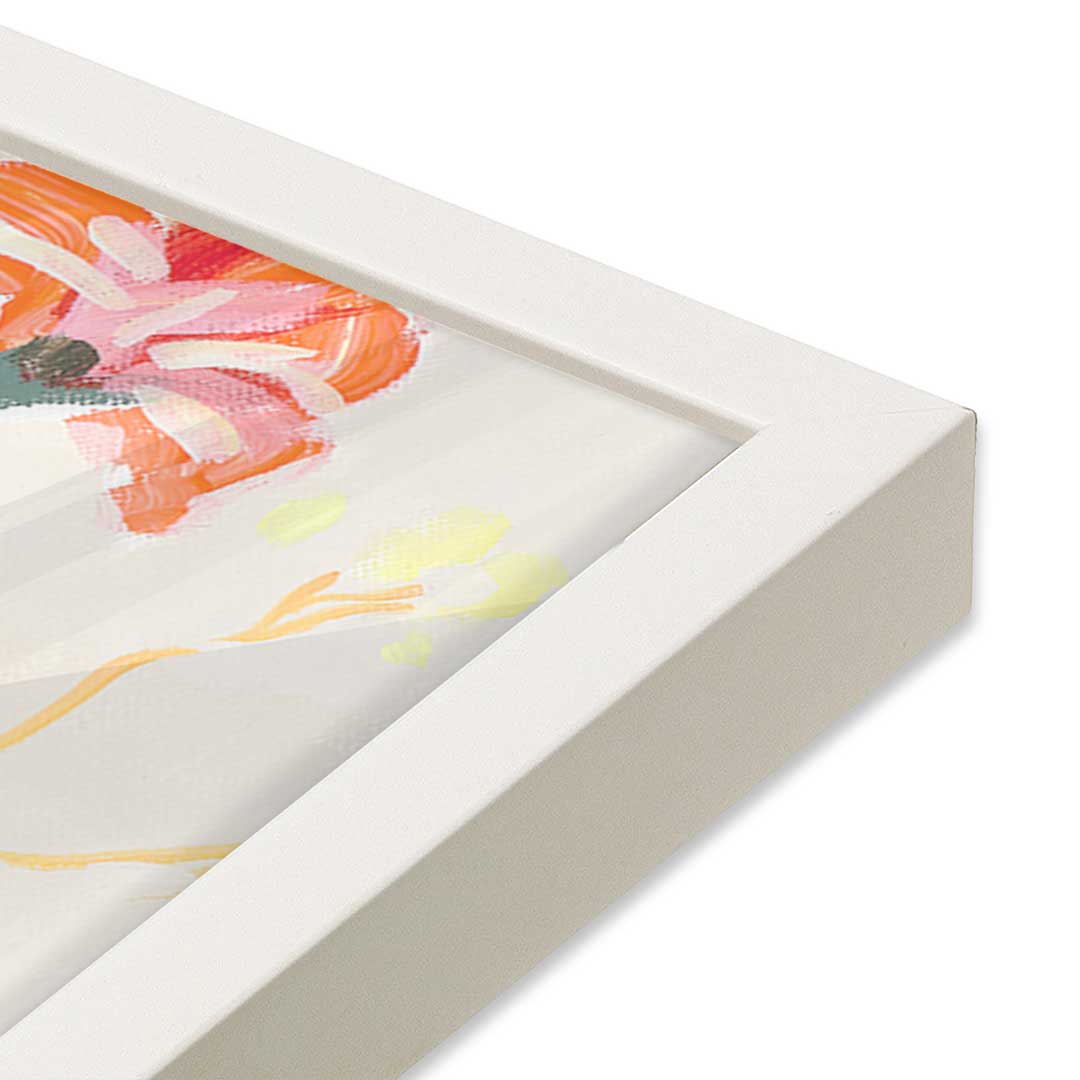 [Color:Opaque White], Picture of art in a Opaque White frame at an angle
