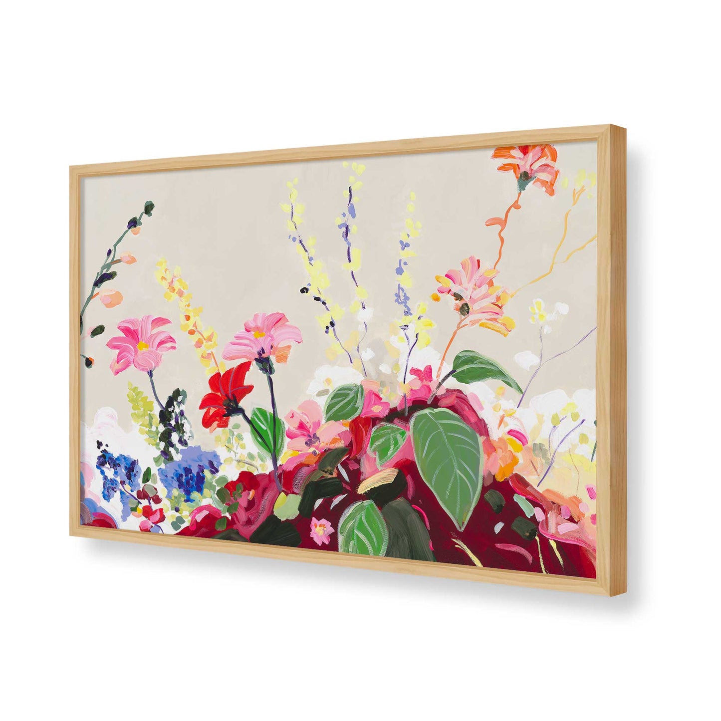 [Color:American Maple], Picture of art in a American Maple frame of the corner