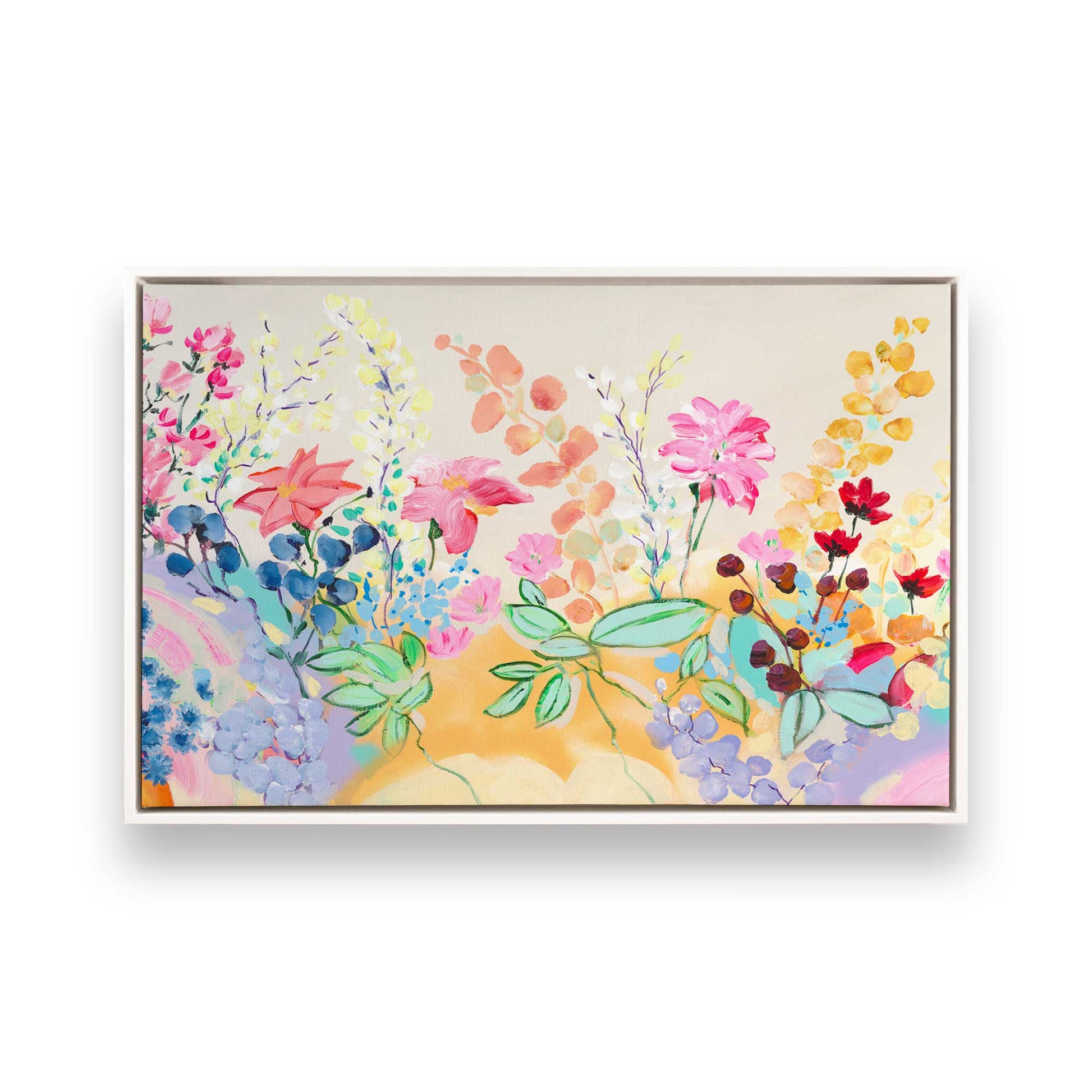 [Color:Opaque White], Picture of art in a White frame