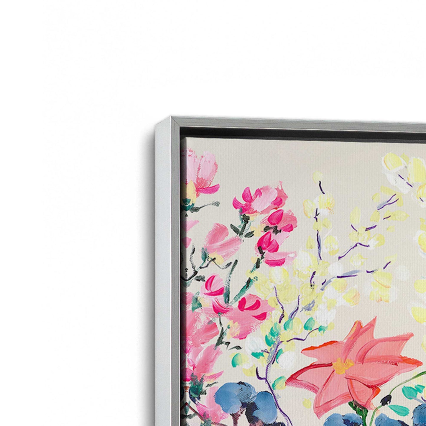 [Color:Polished Chrome], Picture of art in a Polished Chrome frame at an angle