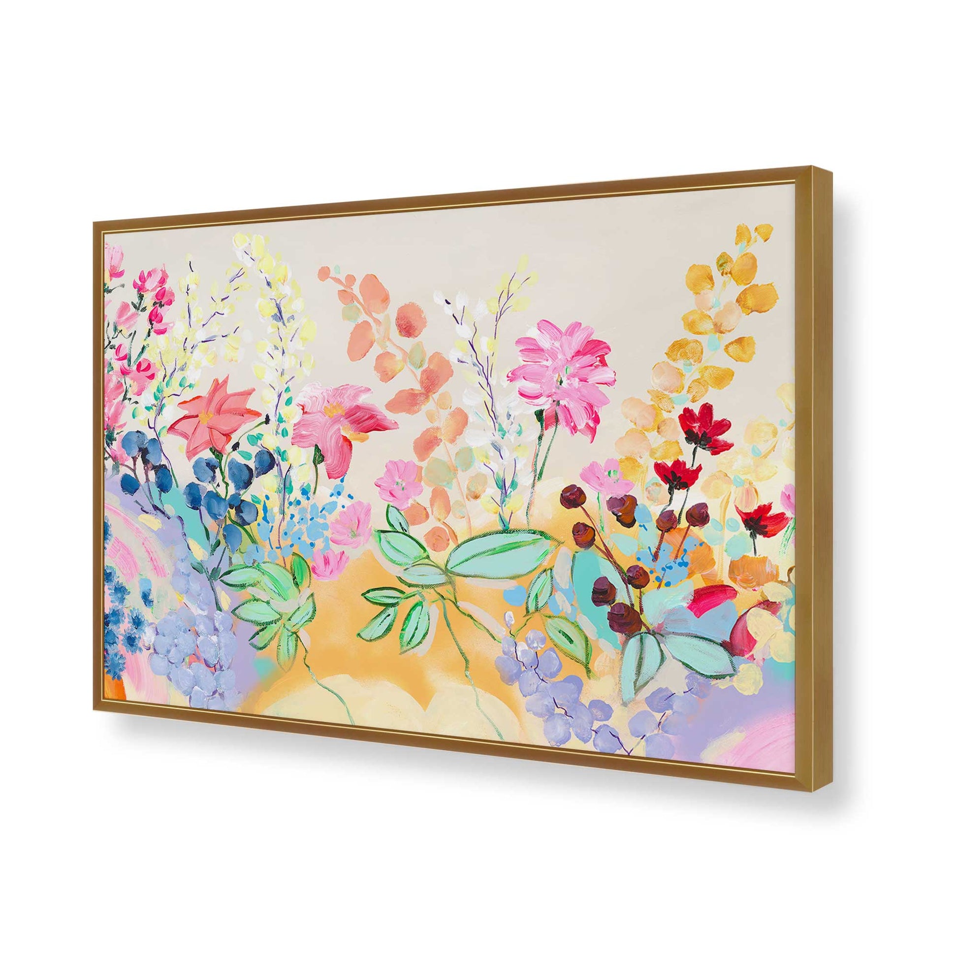 [Color:Polished Gold], Picture of art in a Polished Gold frame of the corner