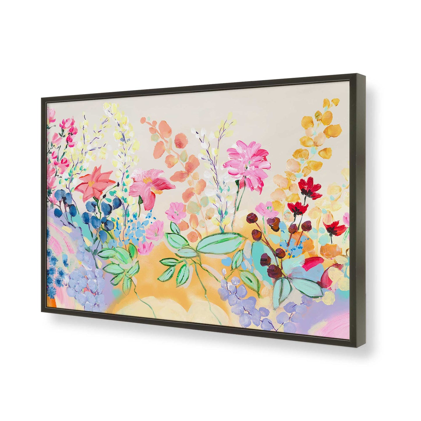[Color:Satin Black], Picture of art in a Satin Black frame of the corner