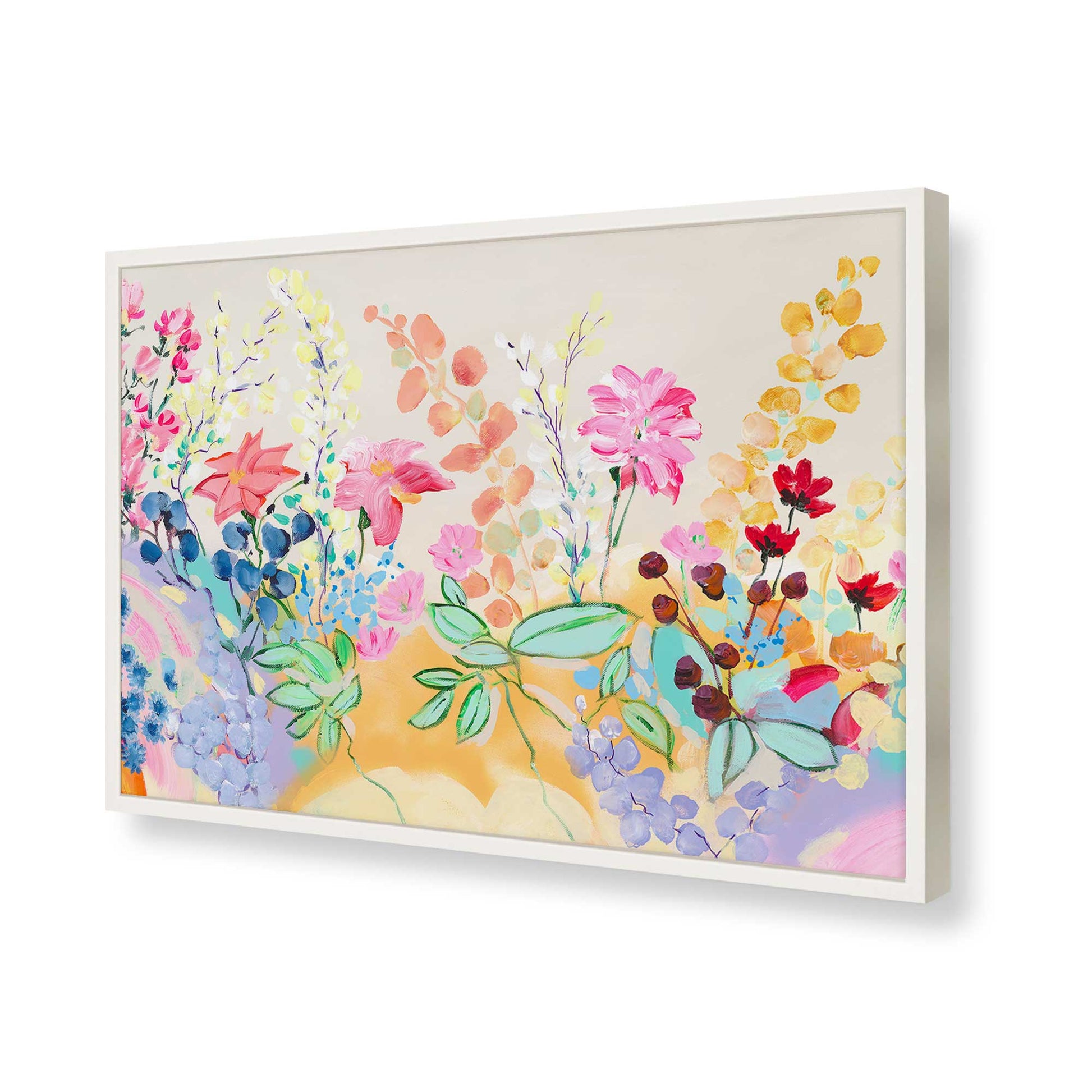 [Color:Opaque White], Picture of art in a Opaque White frame of the corner