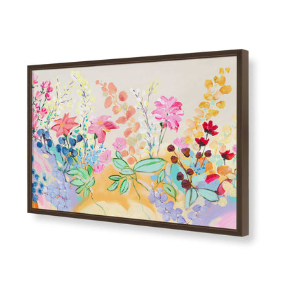 [Color:Brown], Picture of art in a Brown frame of the corner