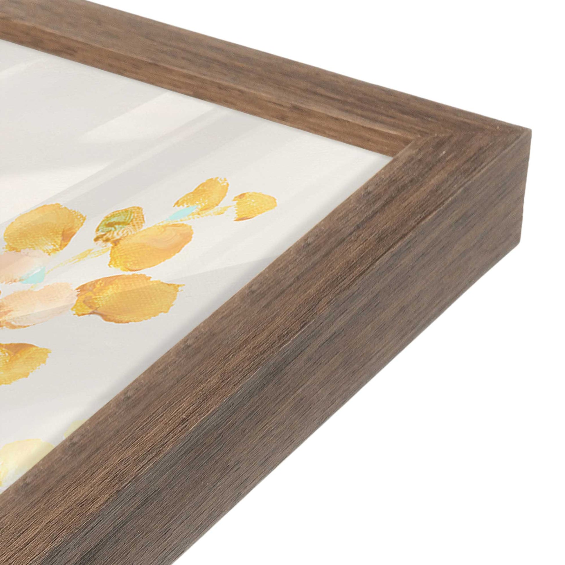 [Color:Walnut], Picture of art in a Walnut frame at an angle