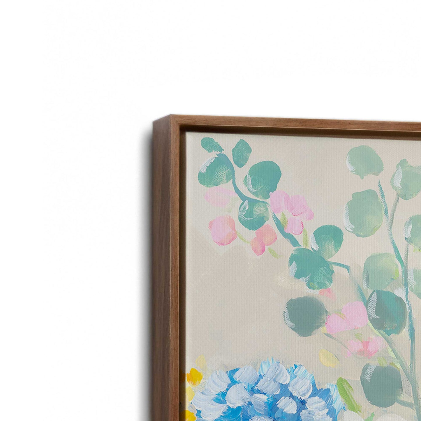 [Color:Walnut], Picture of art in a Walnut frame at an angle
