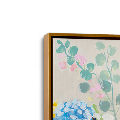 [Color:Polished Gold], Picture of art in a Polished Gold frame at an angle