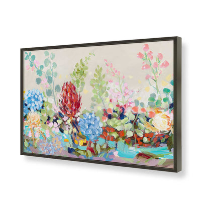 [Color:Satin Black], Picture of art in a Satin Black frame of the corner
