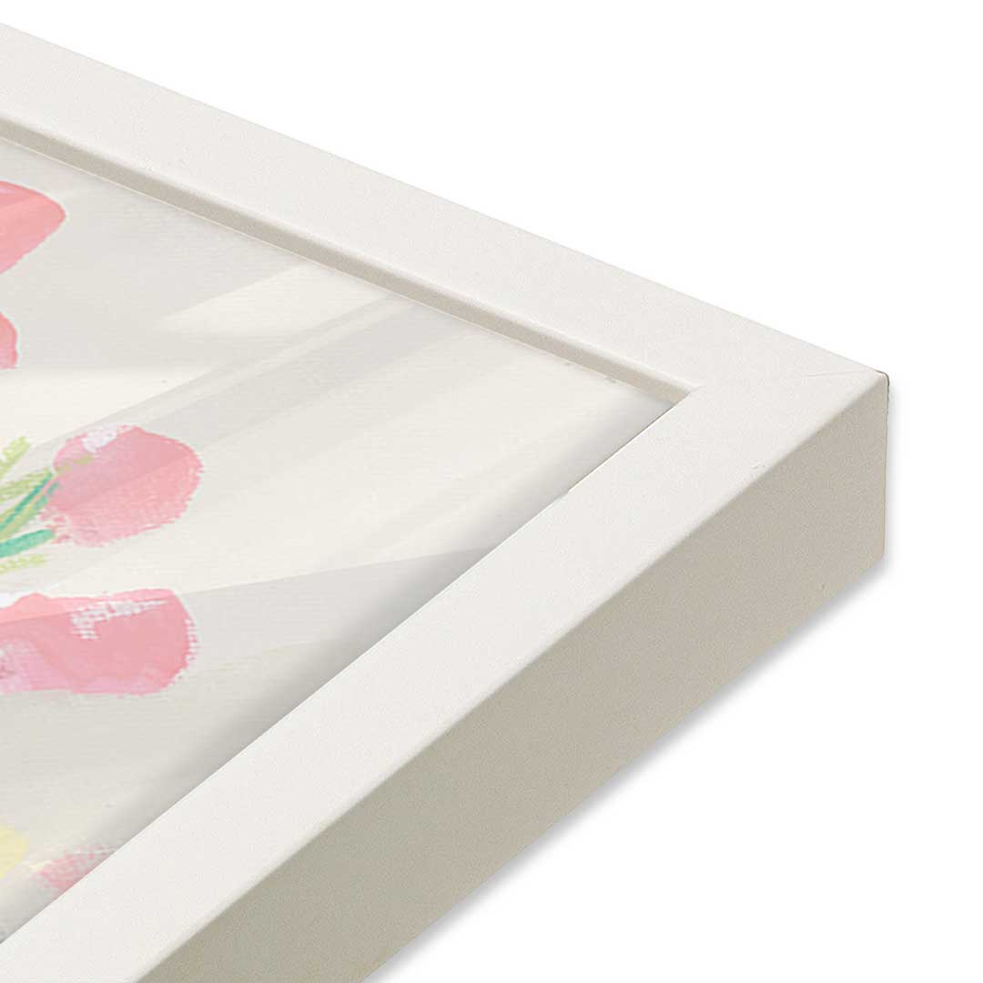 [Color:Opaque White], Picture of art in a Opaque White frame at an angle