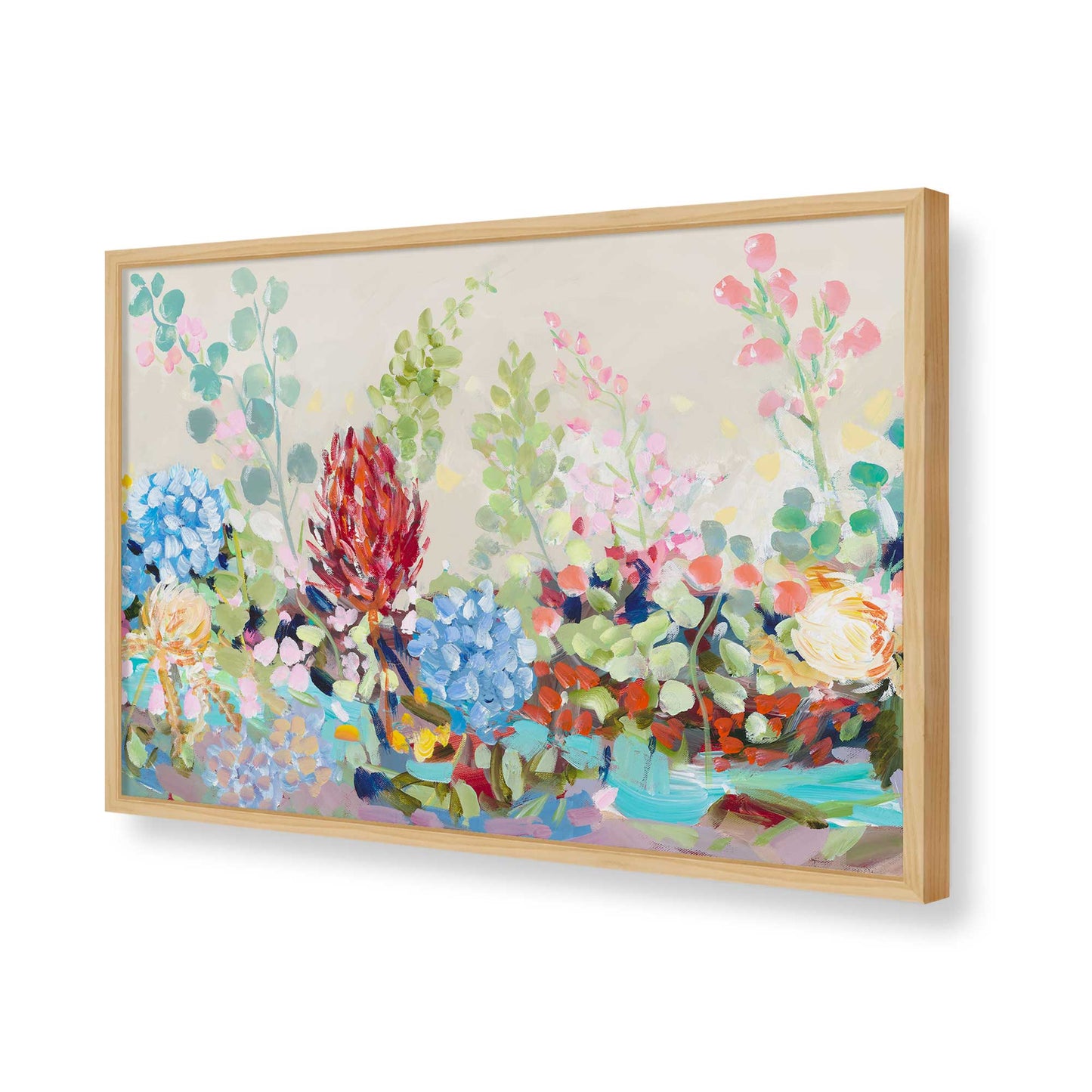 [Color:American Maple], Picture of art in a American Maple frame of the corner