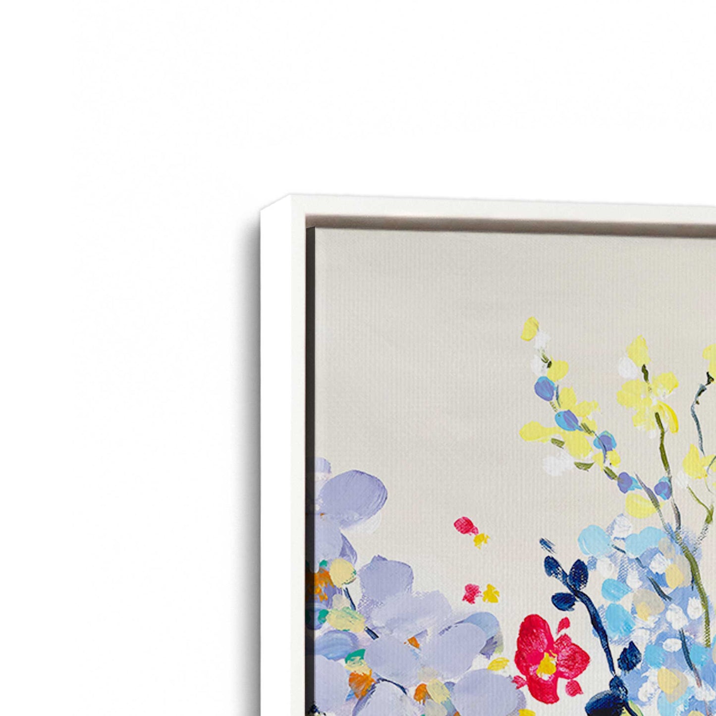 [Color:Opaque White], Picture of art in a White frame at an angle