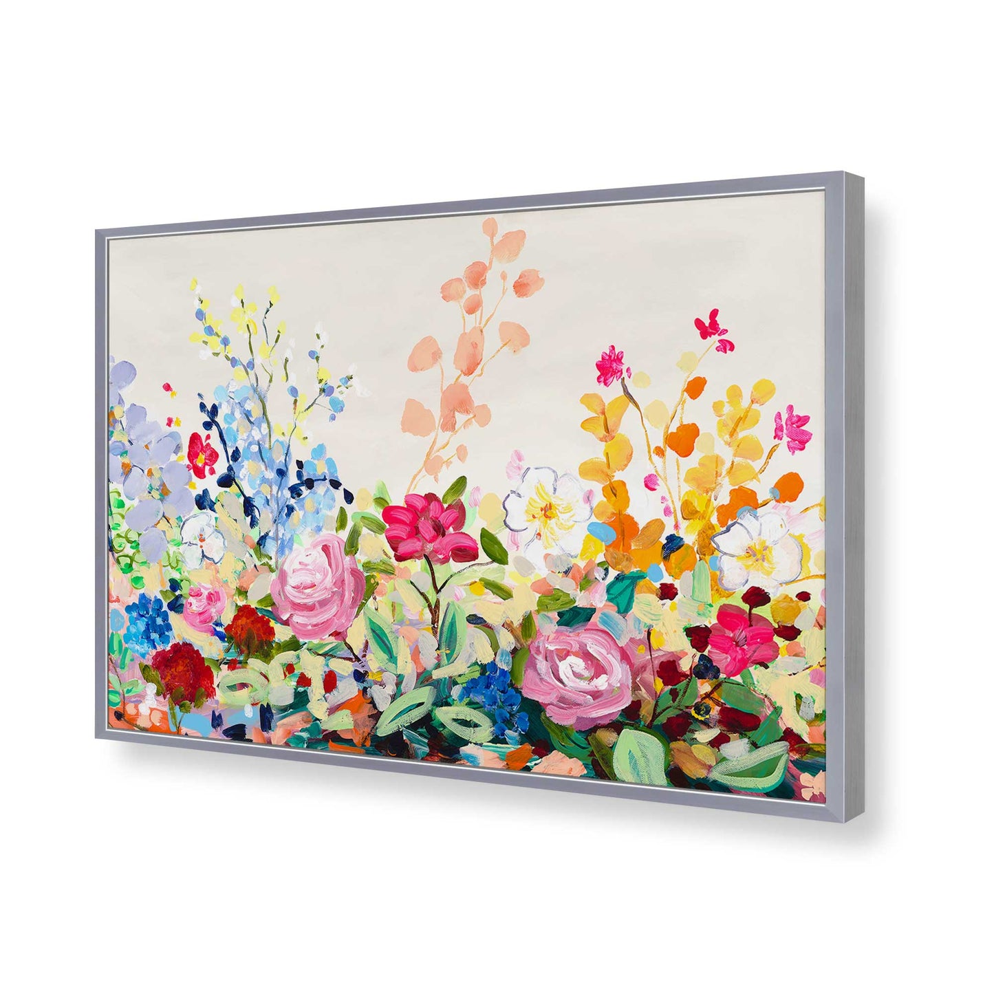 [Color:Polished Chrome], Picture of art in a Polished Chrome frame of the corner