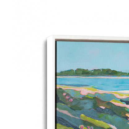 [Color:Opaque White], Picture of art in a White frame at an angle