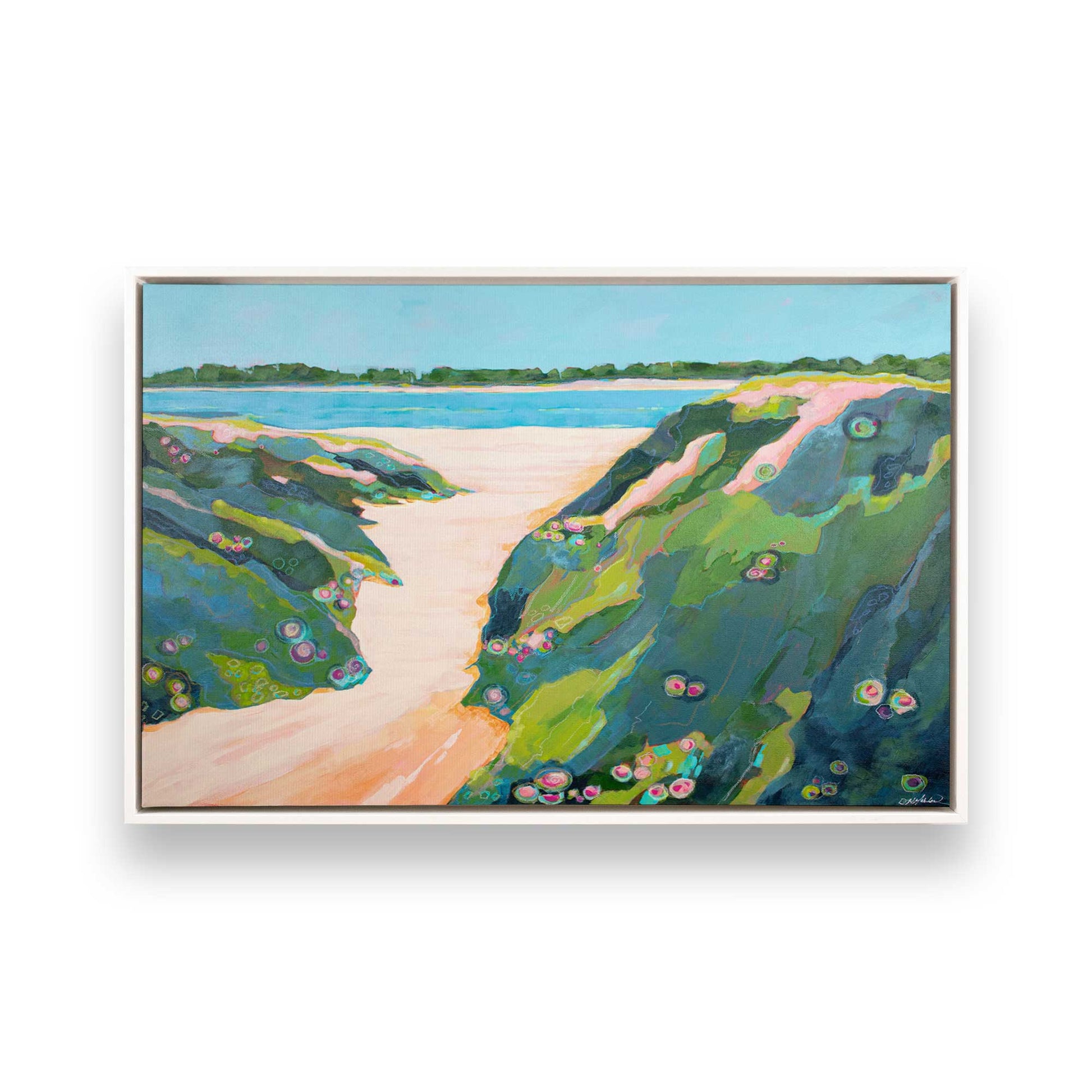 [Color:Opaque White], Picture of art in a White frame