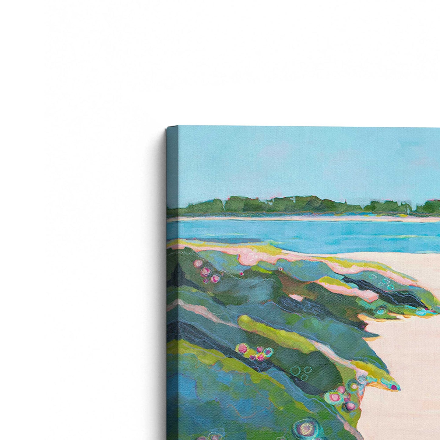 [Color:Stretched Canvas], Picture of the corner of the art