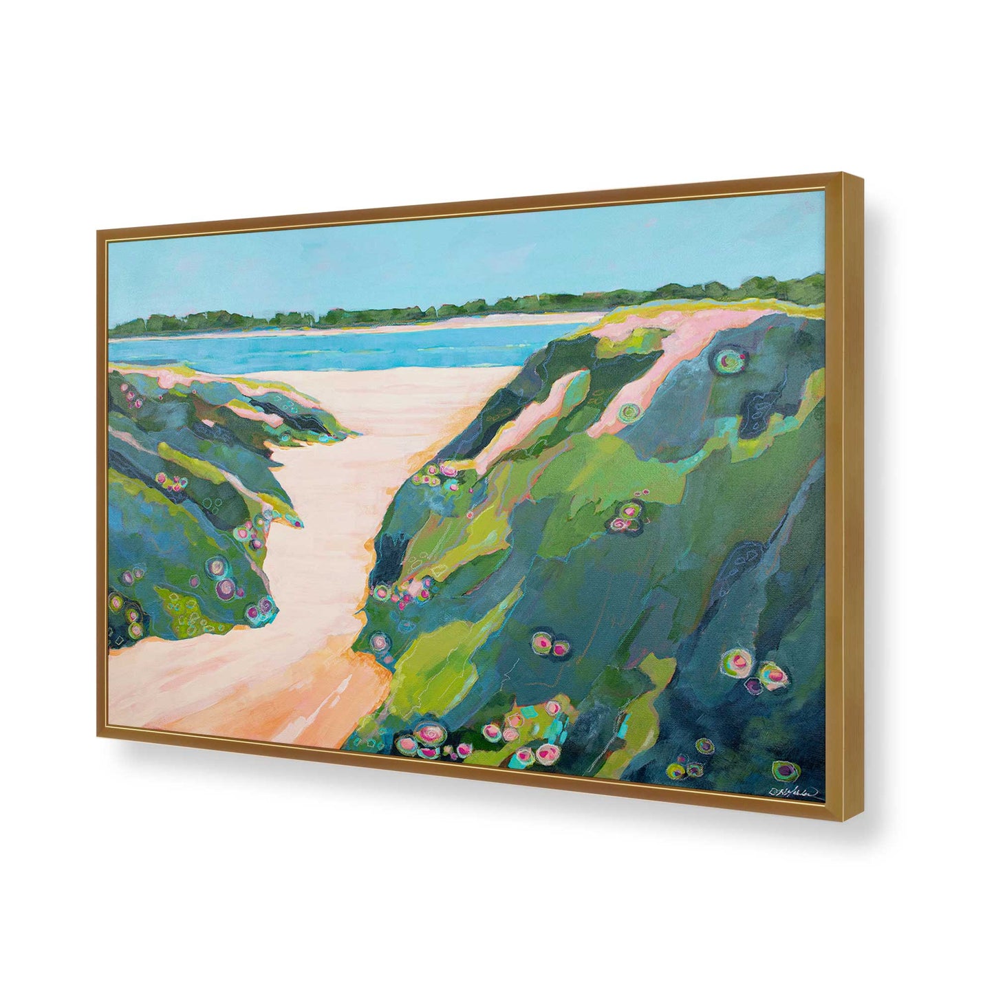 [Color:Polished Gold], Picture of art in a Polished Gold frame of the corner