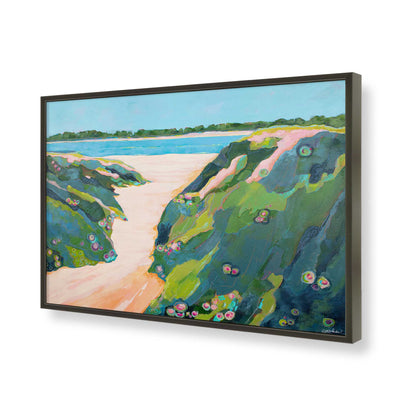 [Color:Satin Black], Picture of art in a Satin Black frame of the corner
