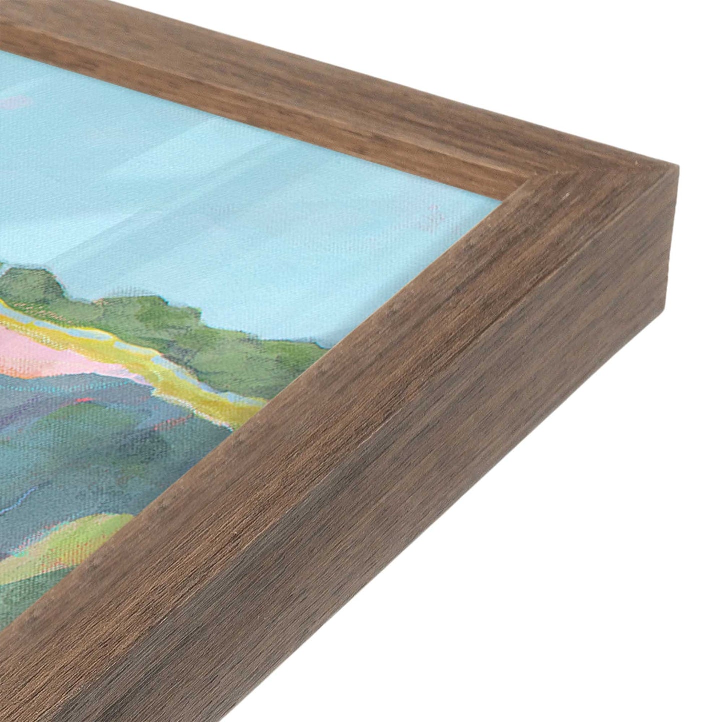[Color:Walnut], Picture of art in a Walnut frame at an angle