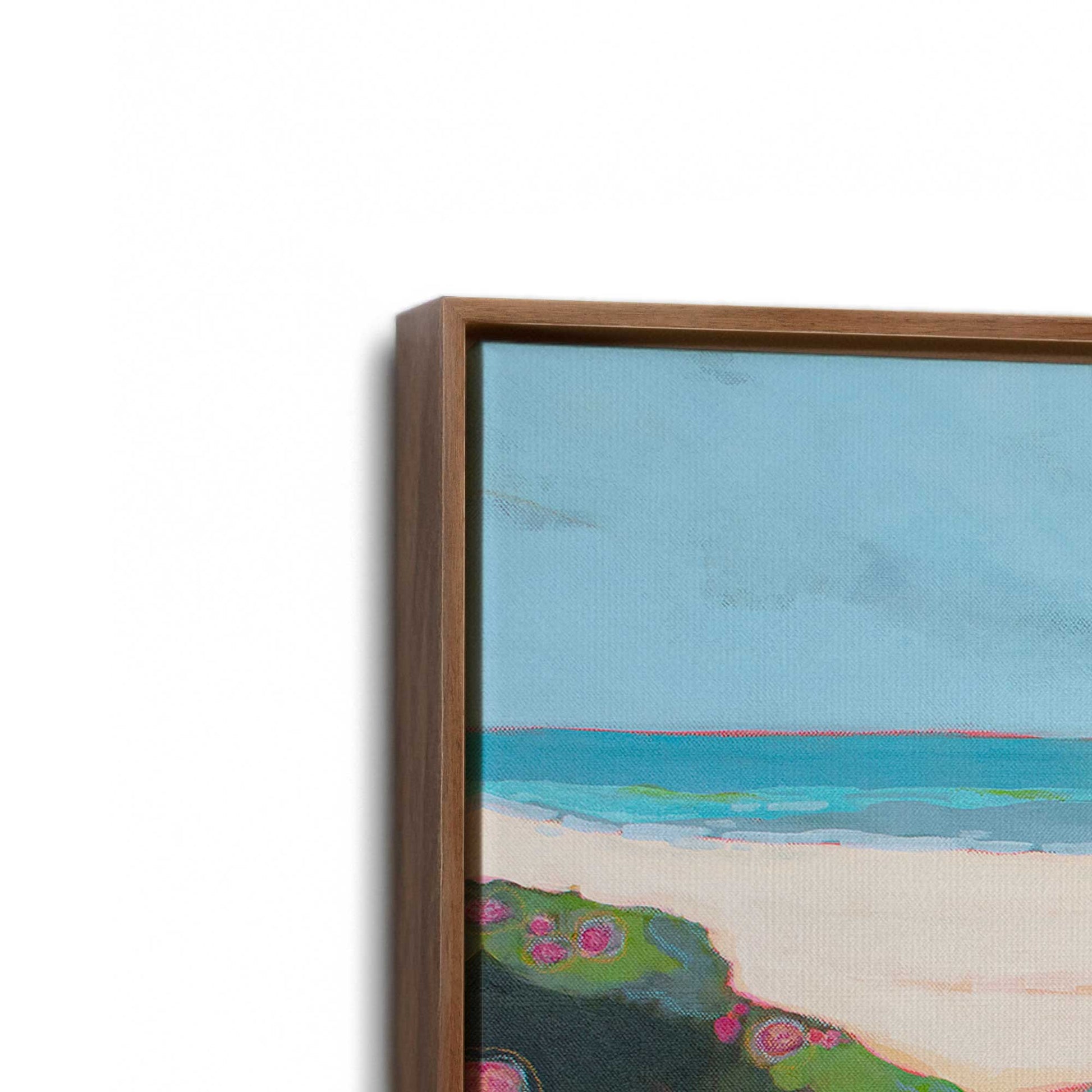 [Color:Walnut], Picture of art in a Walnut frame at an angle