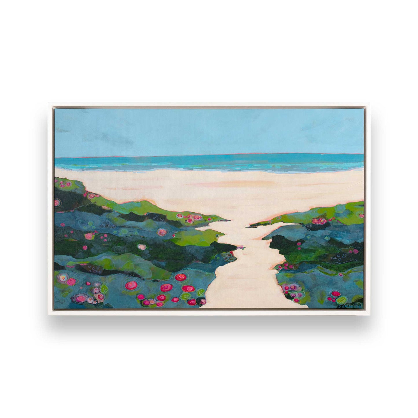 [Color:Opaque White], Picture of art in a White frame