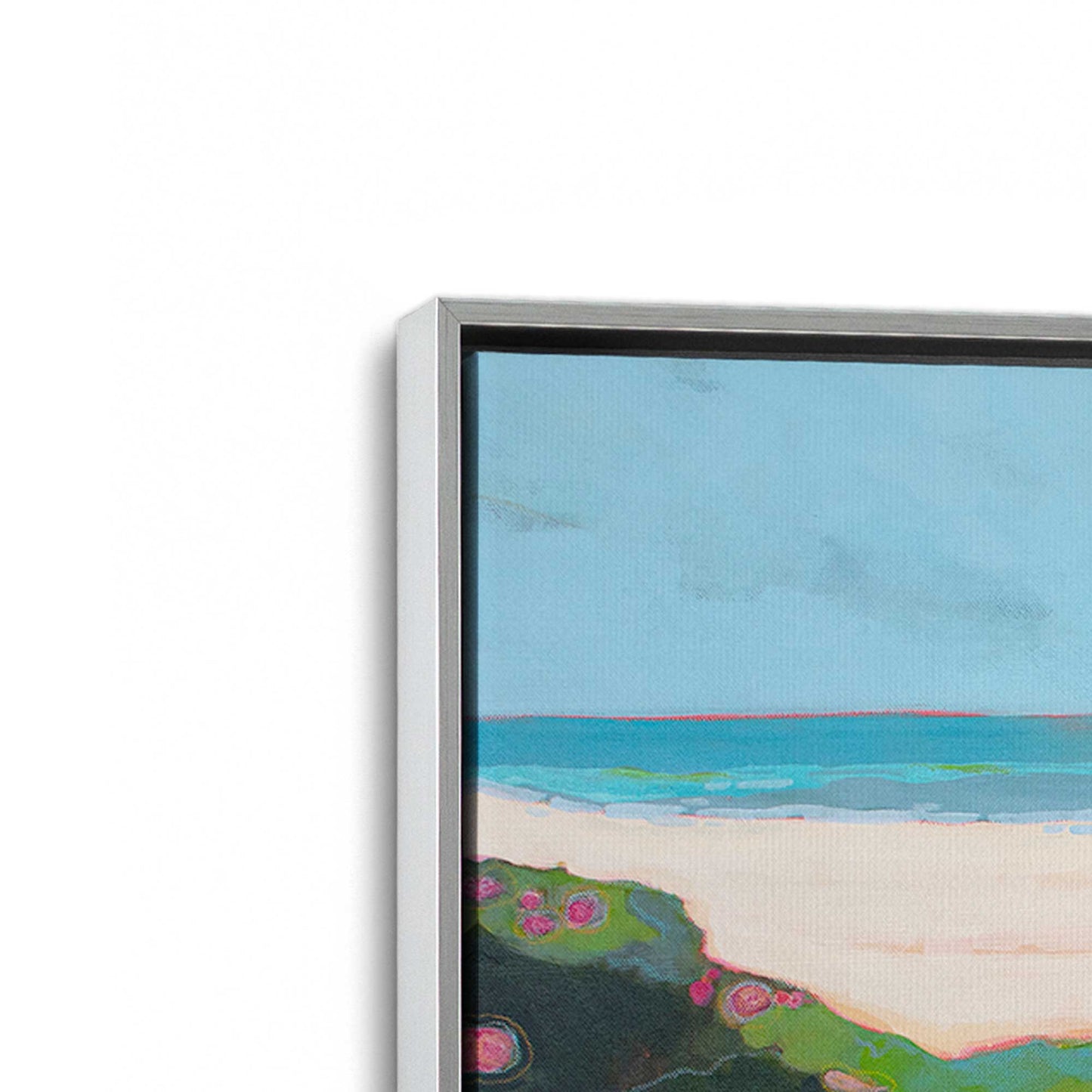 [Color:Polished Chrome], Picture of art in a Polished Chrome frame at an angle