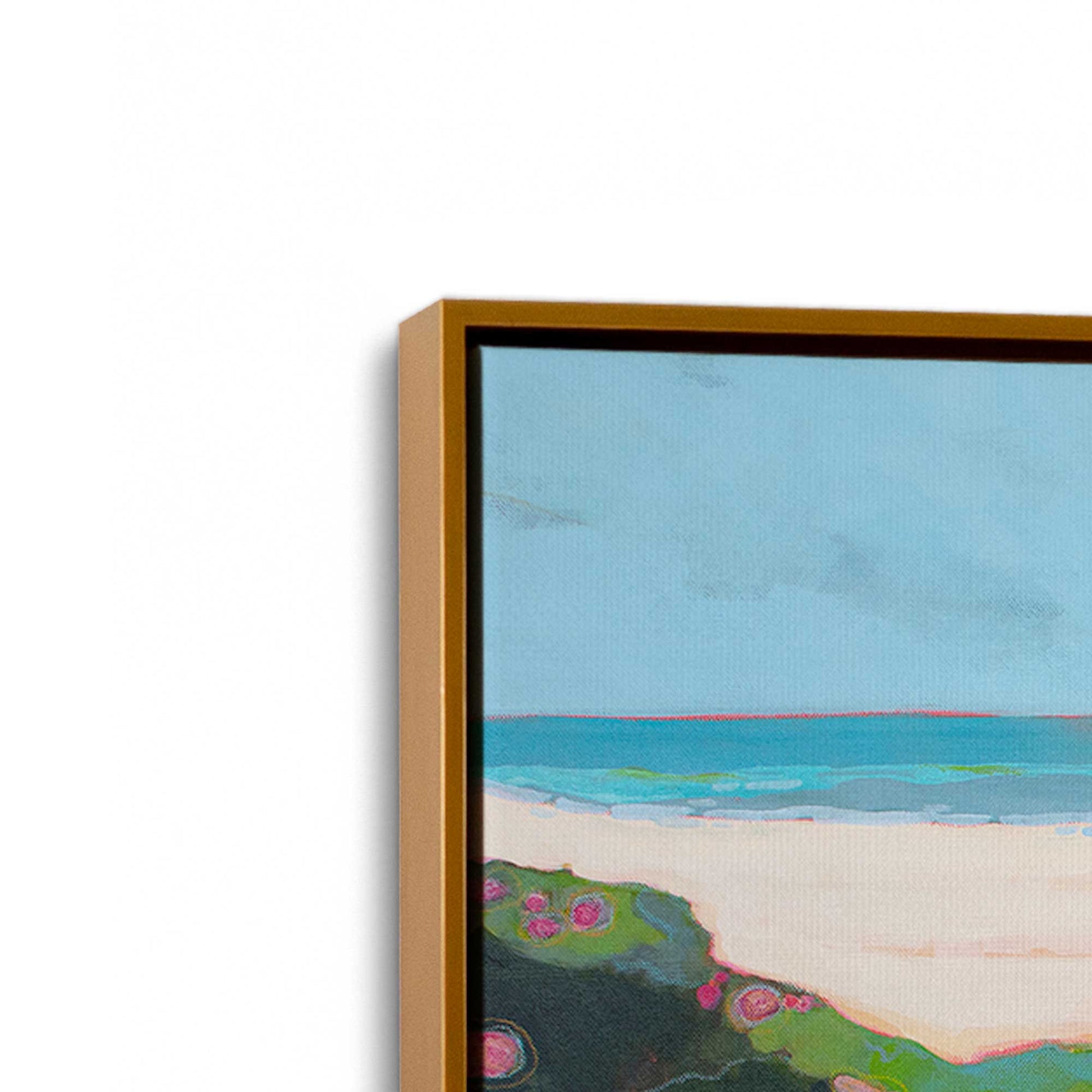 [Color:Polished Gold], Picture of art in a Polished Gold frame at an angle