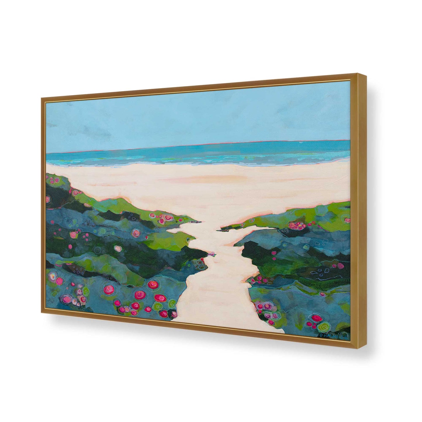 [Color:Polished Gold], Picture of art in a Polished Gold frame of the corner