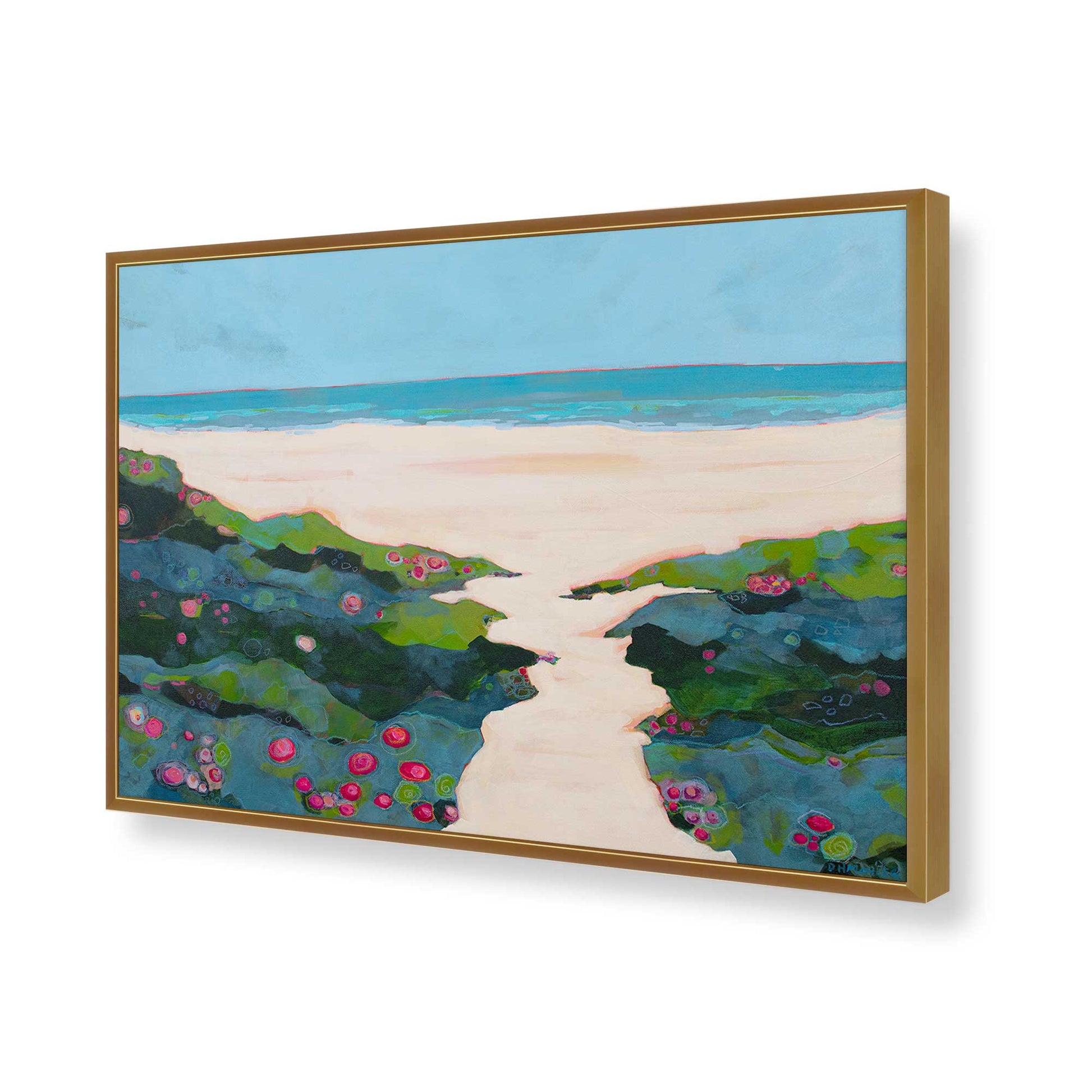 [Color:Polished Gold], Picture of art in a Polished Gold frame of the corner