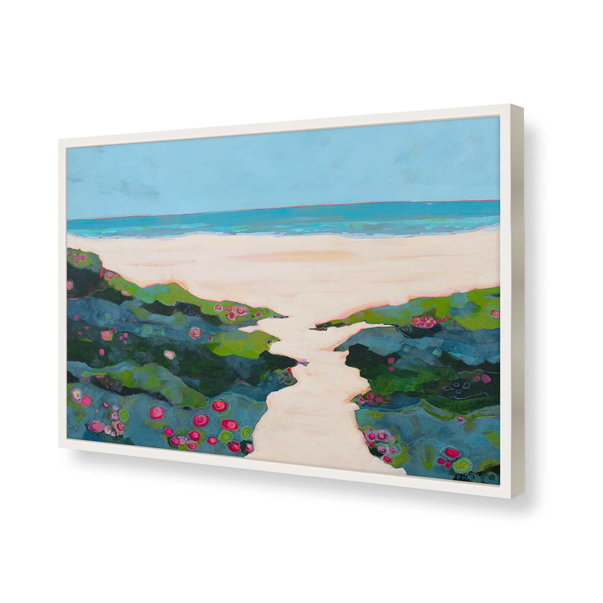 [Color:Opaque White], Picture of art in a Opaque White frame of the corner