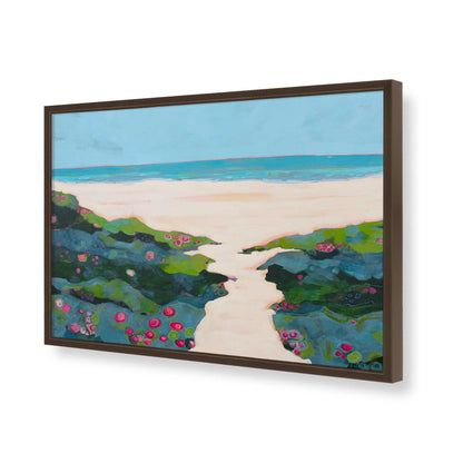 [Color:Brown], Picture of art in a Brown frame of the corner