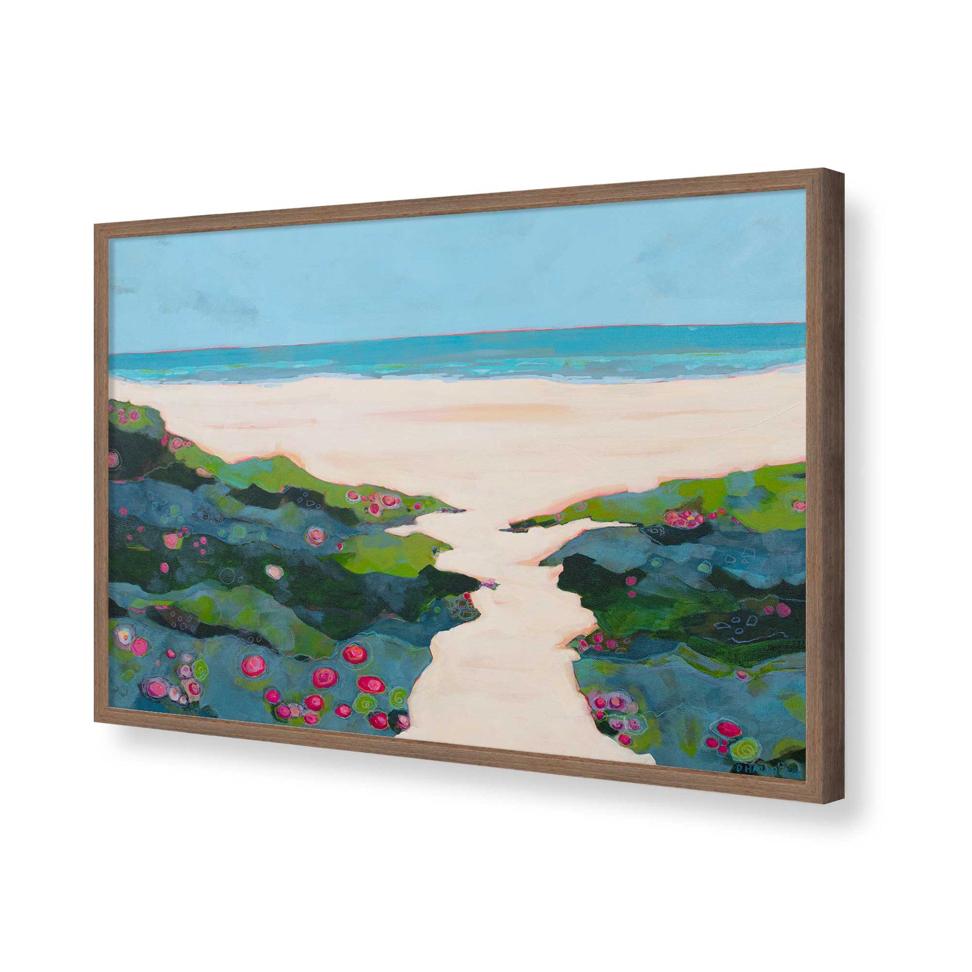 [Color:Walnut], Picture of art in a Walnut frame of the corner