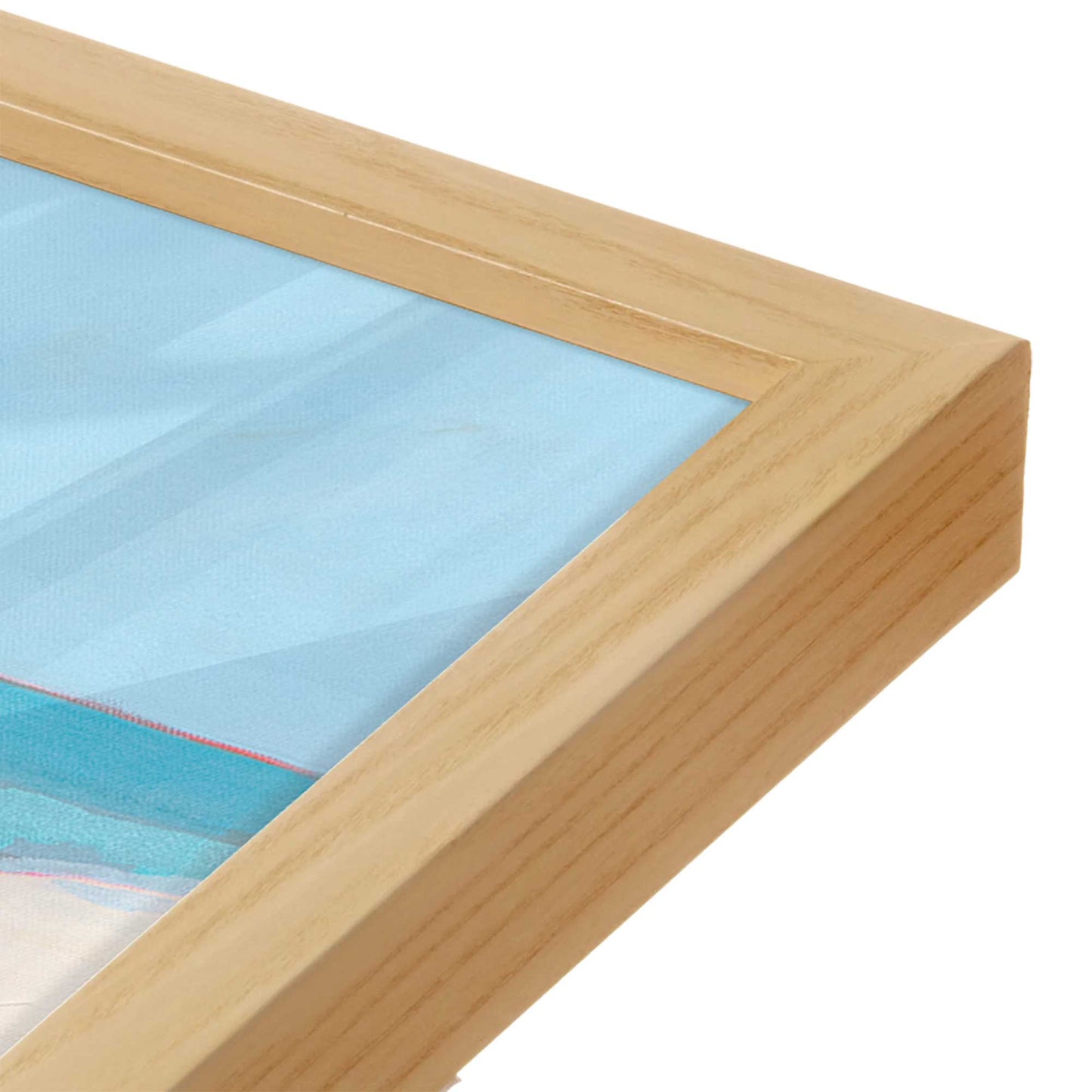 [Color:American Maple], Picture of art in a American Maple frame at an angle